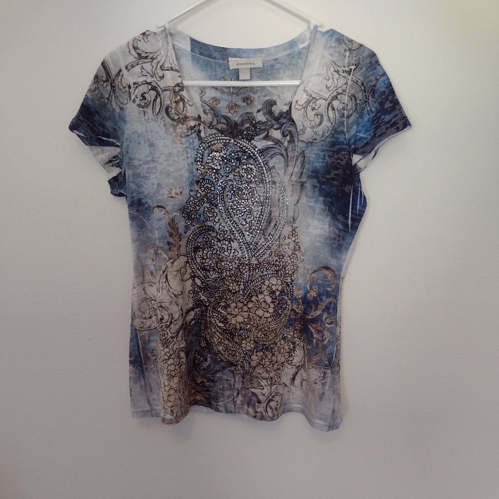 Dress Barn Embellished and colorful T shirt Top